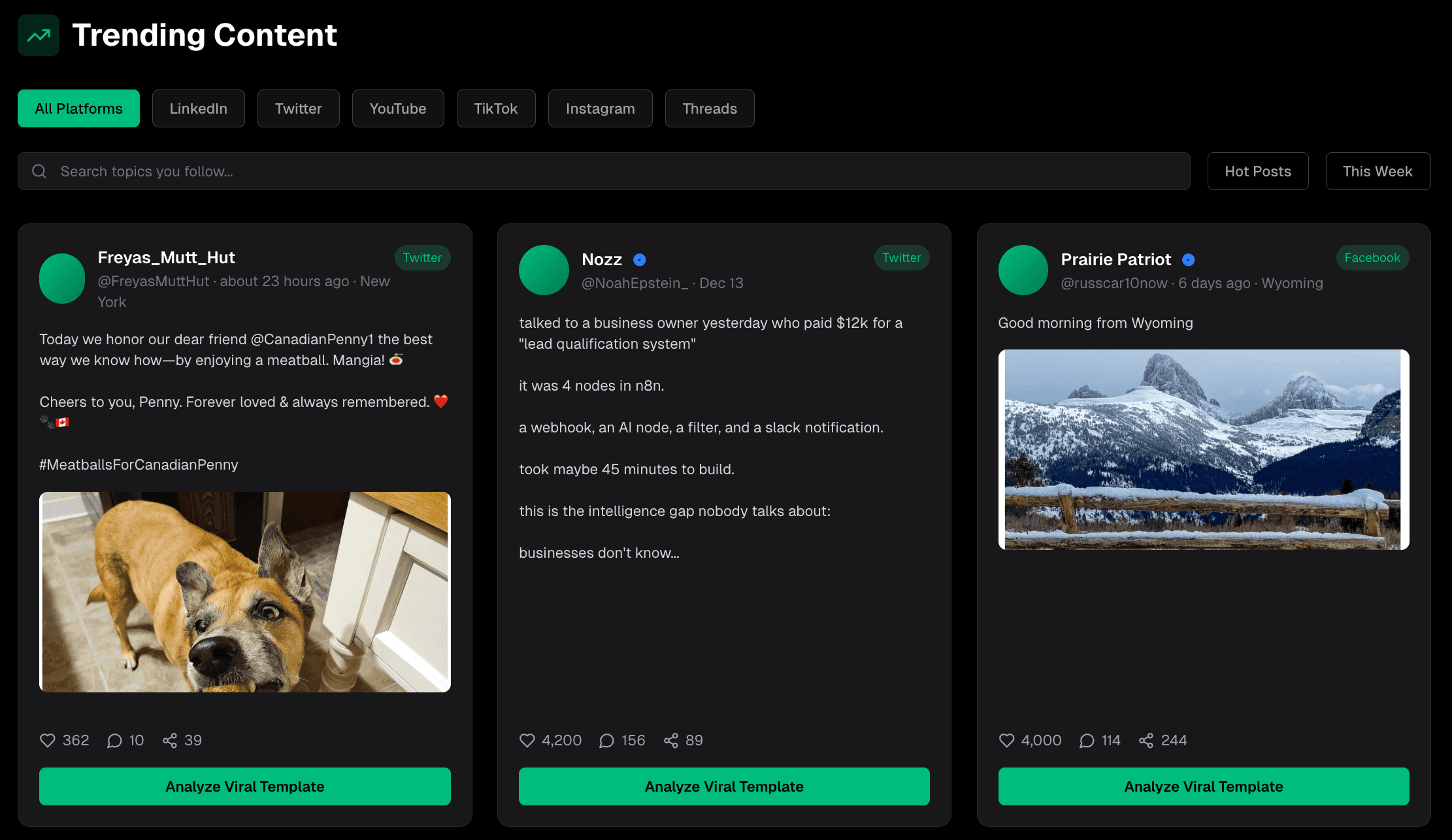 Viral Growth Pattern